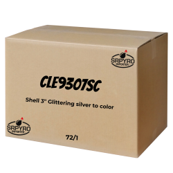 Shell 3" glittering silver to color 72ks/ctn