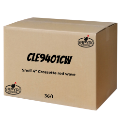 Shell 4" crossette red wave 36ks/ctn