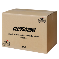 Shell 5" brocade crown to white strobe 24ks/ctn