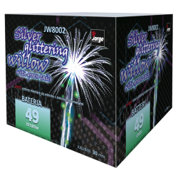 Silver Glittering Willow with Green Tails 49r�n 30mm 2ks/ctn